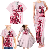 Kentucky Family Matching Tank Maxi Dress and Hawaiian Shirt Horse Racing Lily Stargazer Pink Version - Wonder Print Shop
