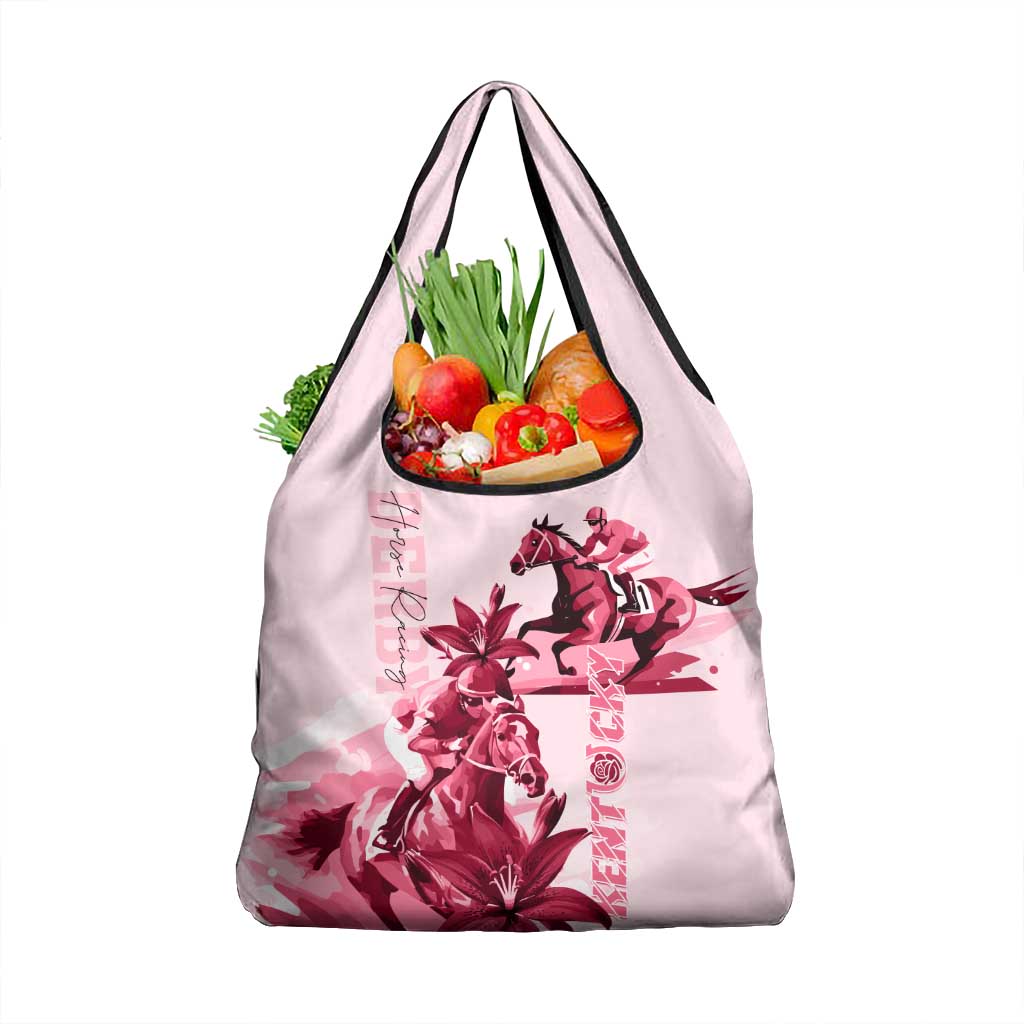 Kentucky Horse Racing Grocery Bag Lily Stargazer Pink Version