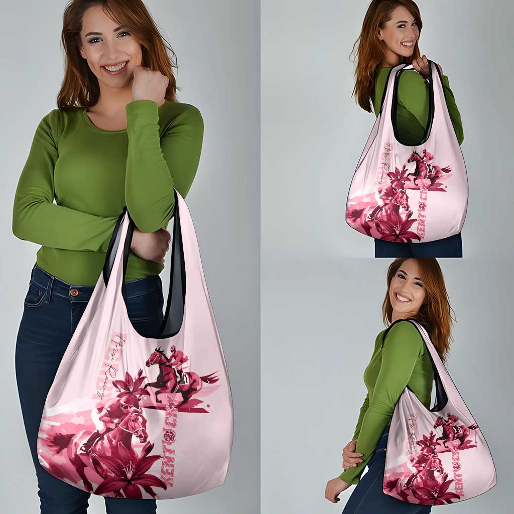 Kentucky Horse Racing Grocery Bag Lily Stargazer Pink Version