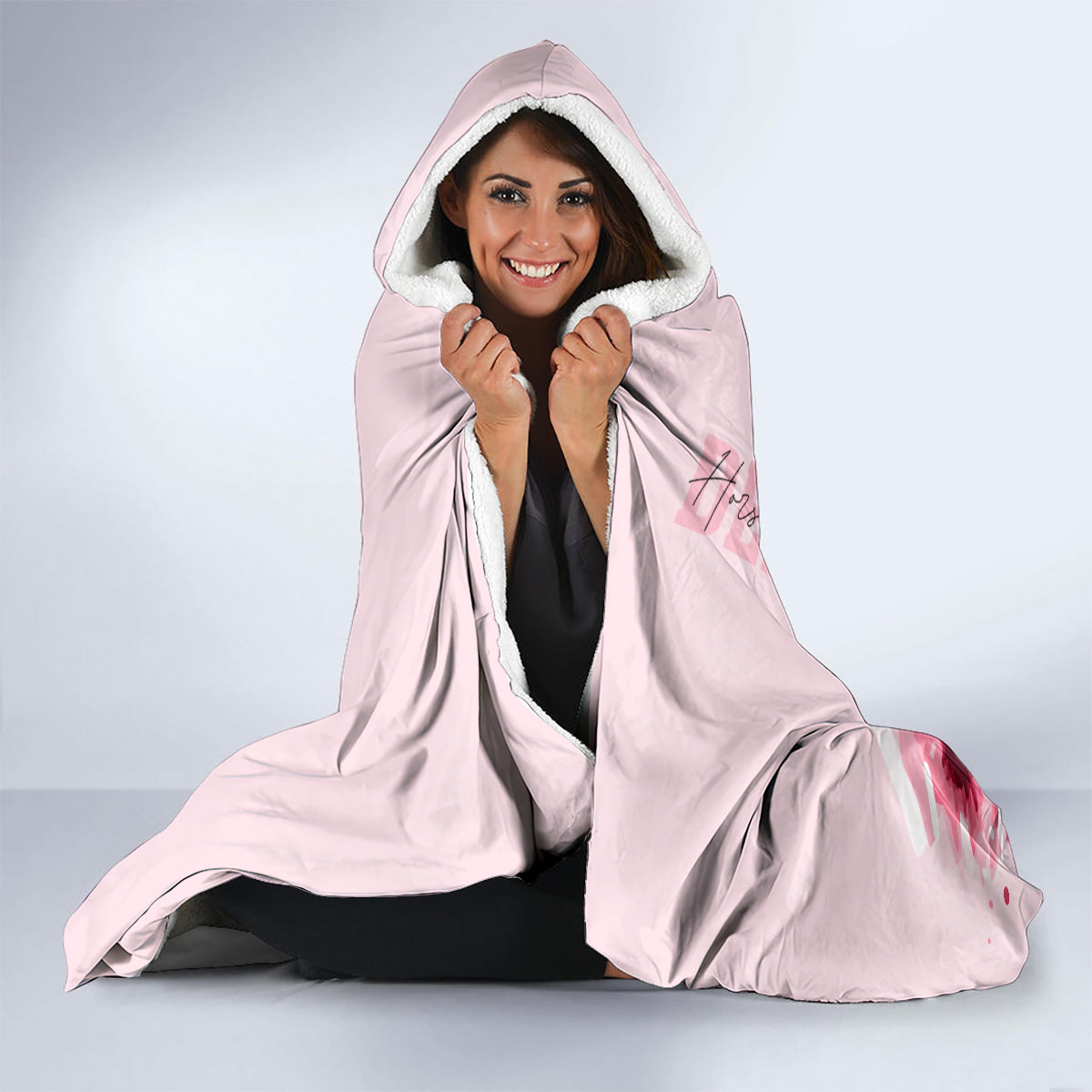 Kentucky Derby Hooded Blanket Horse Racing Lily Stargazer Pink Version