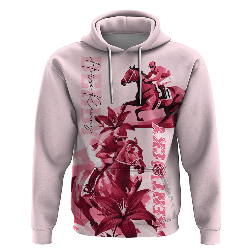 Kentucky Derby Hoodie Horse Racing Lily Stargazer Pink Version