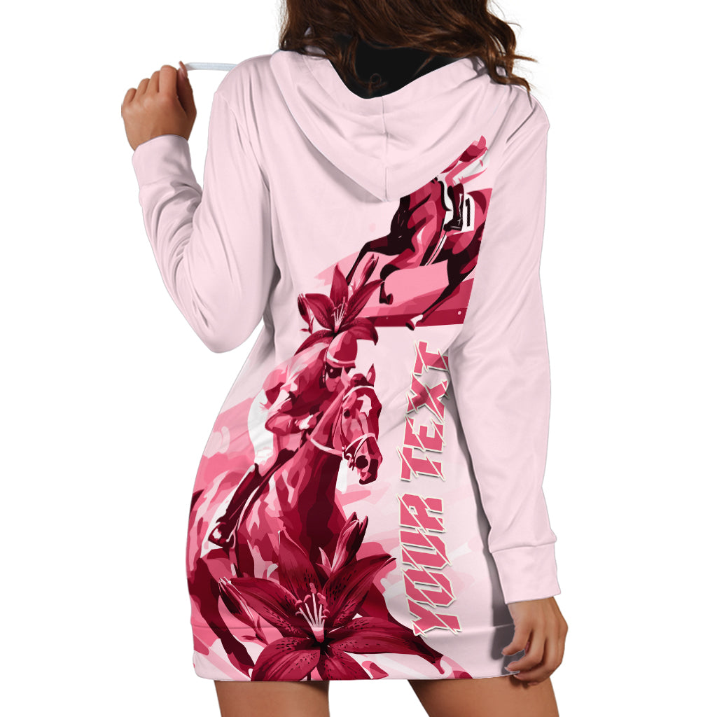 Kentucky Hoodie Dress Horse Racing Lily Stargazer Pink Version - Wonder Print Shop