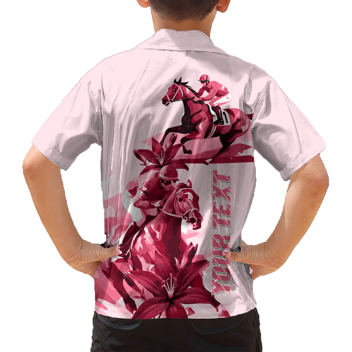 Kentucky Kid Hawaiian Shirt Horse Racing Lily Stargazer Pink Version - Wonder Print Shop