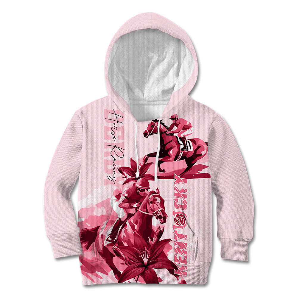 Kentucky Kid Hoodie Horse Racing Lily Stargazer Pink Version - Wonder Print Shop