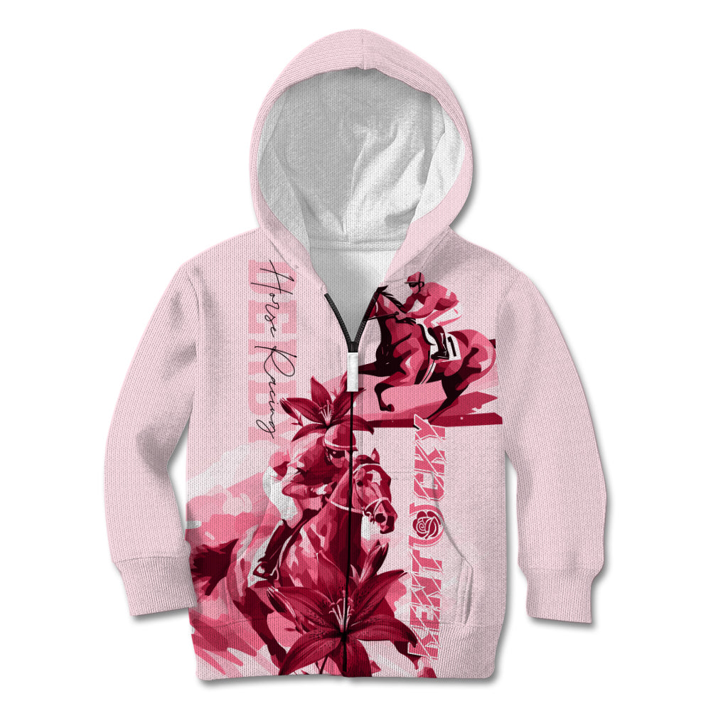 Kentucky Kid Hoodie Horse Racing Lily Stargazer Pink Version - Wonder Print Shop