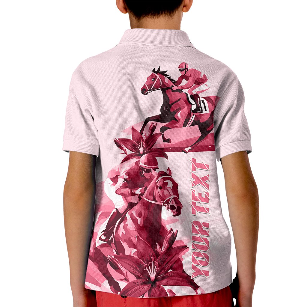 Kentucky Kid Polo Shirt Horse Racing Lily Stargazer Pink Version - Wonder Print Shop