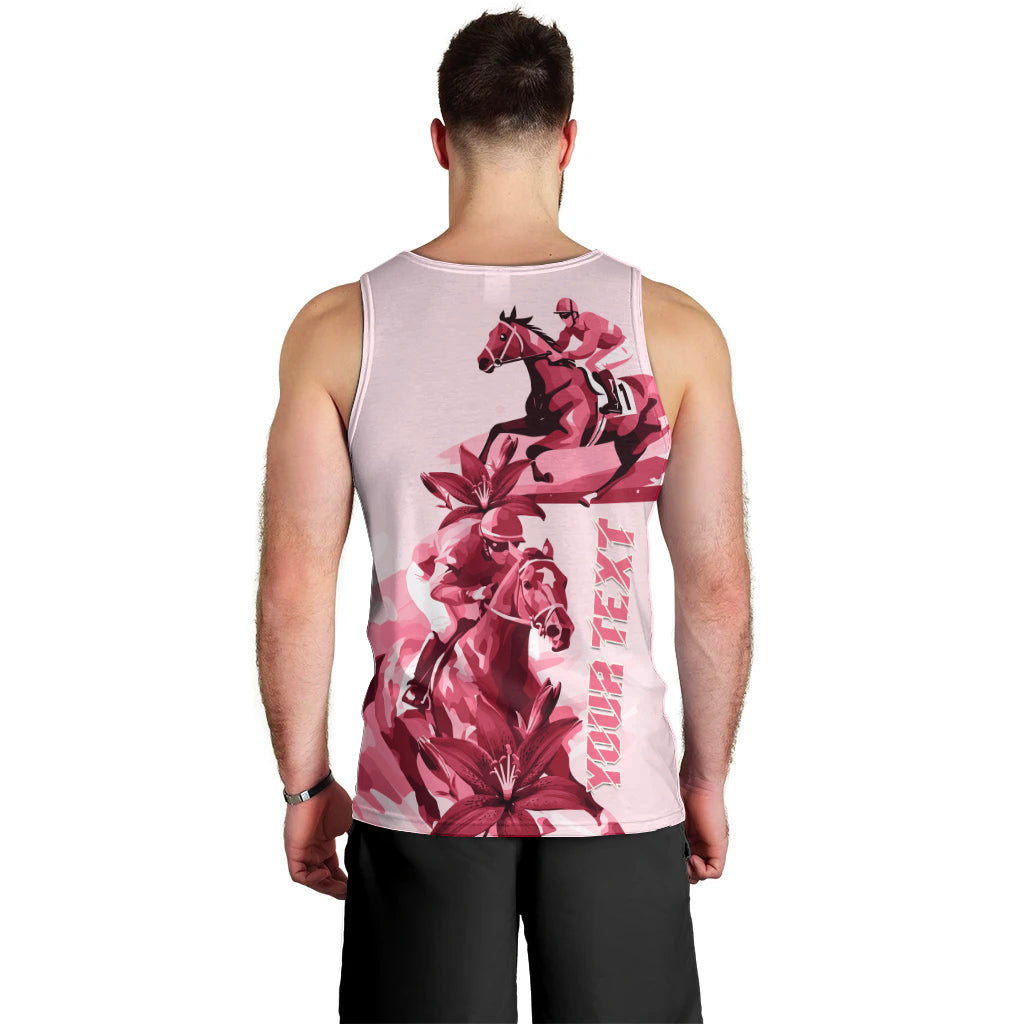 Kentucky Men Tank Top Horse Racing Lily Stargazer Pink Version - Wonder Print Shop