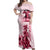Kentucky Off Shoulder Maxi Dress Horse Racing Lily Stargazer Pink Version - Wonder Print Shop