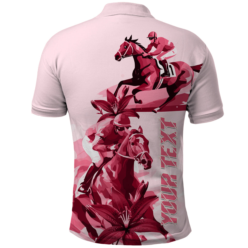 Kentucky Polo Shirt Horse Racing Lily Stargazer Pink Version - Wonder Print Shop