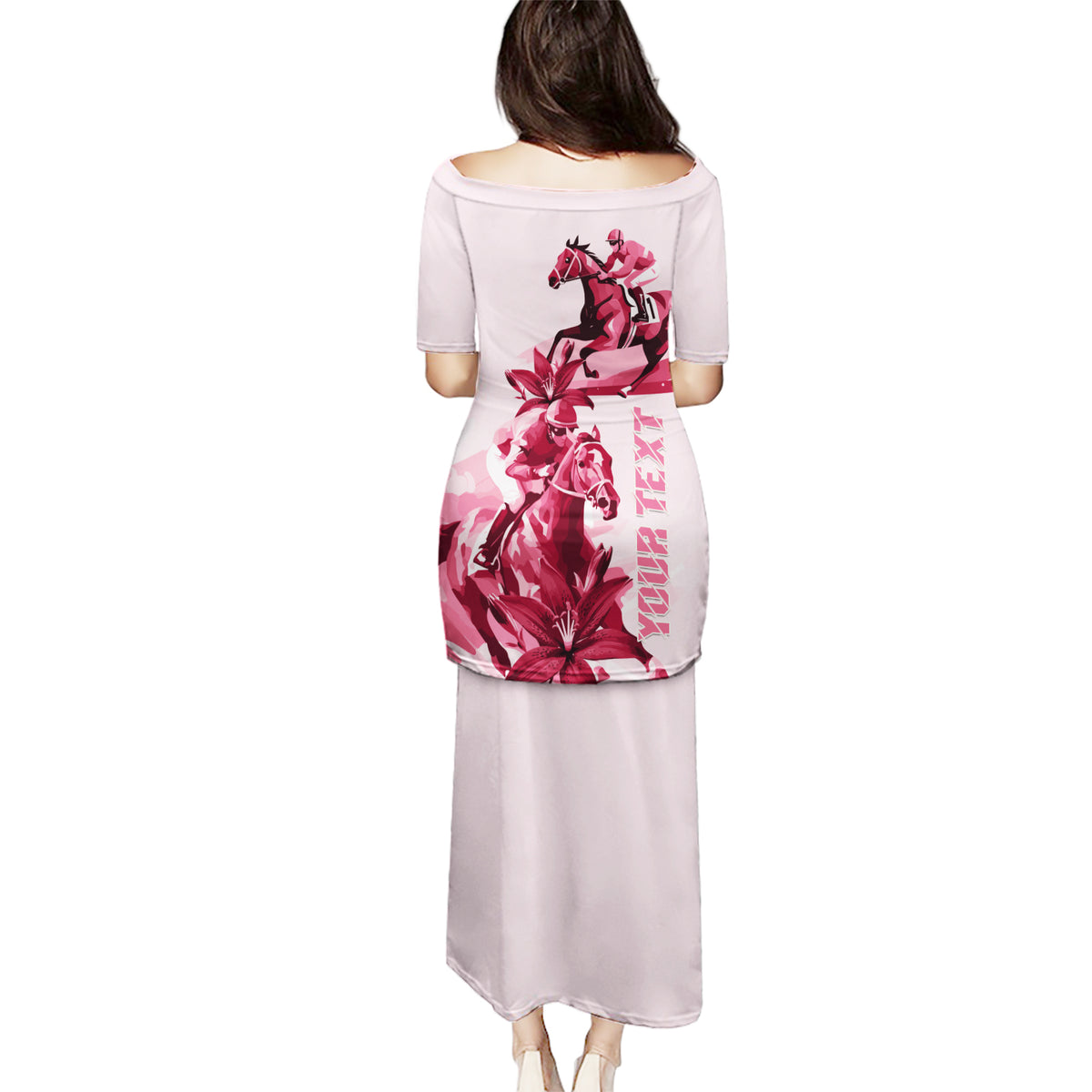 Kentucky Puletasi Horse Racing Lily Stargazer Pink Version - Wonder Print Shop