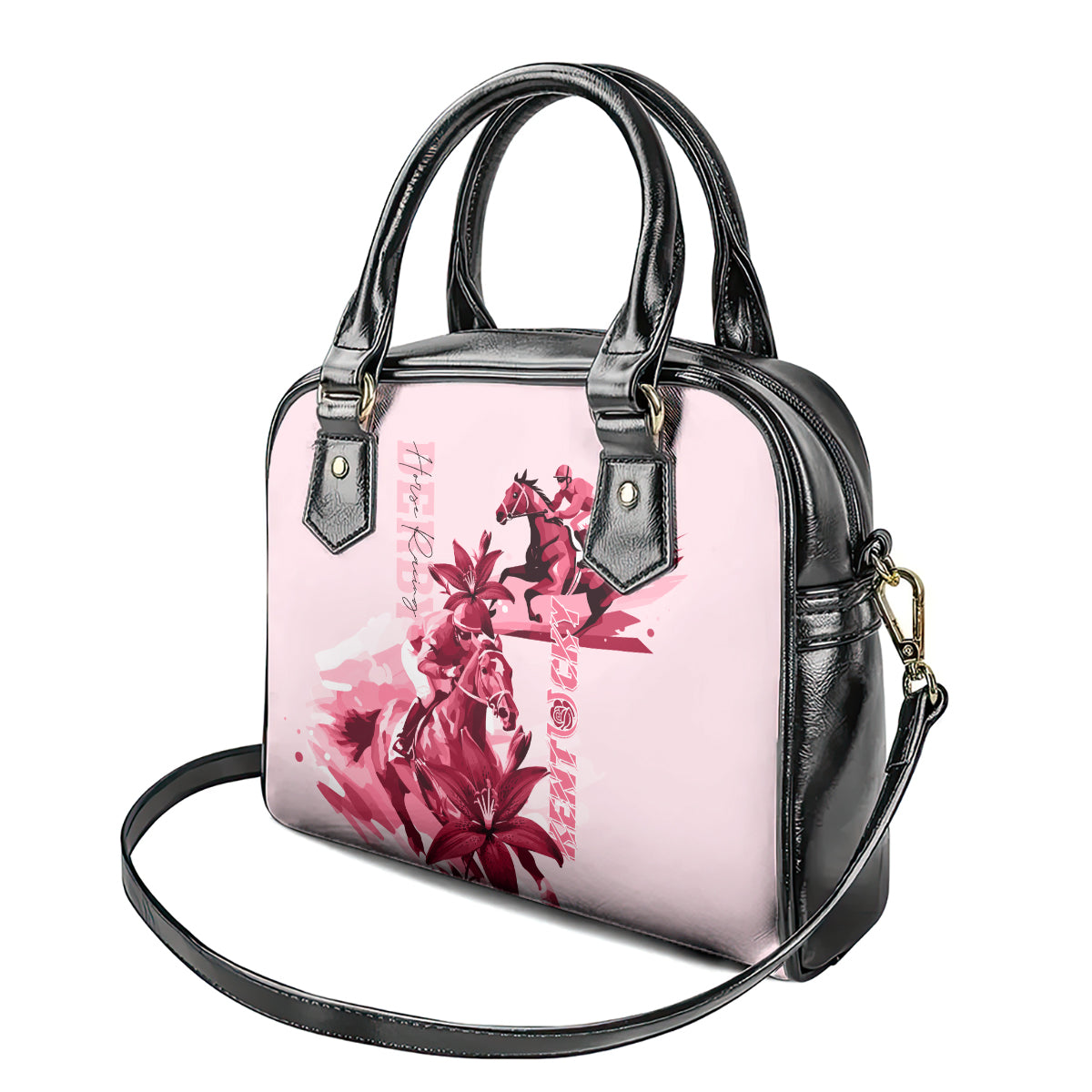 Kentucky Derby Shoulder Handbag Horse Racing Lily Stargazer Pink Version