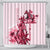 Kentucky Derby Shower Curtain Horse Racing Lily Stargazer Pink Version