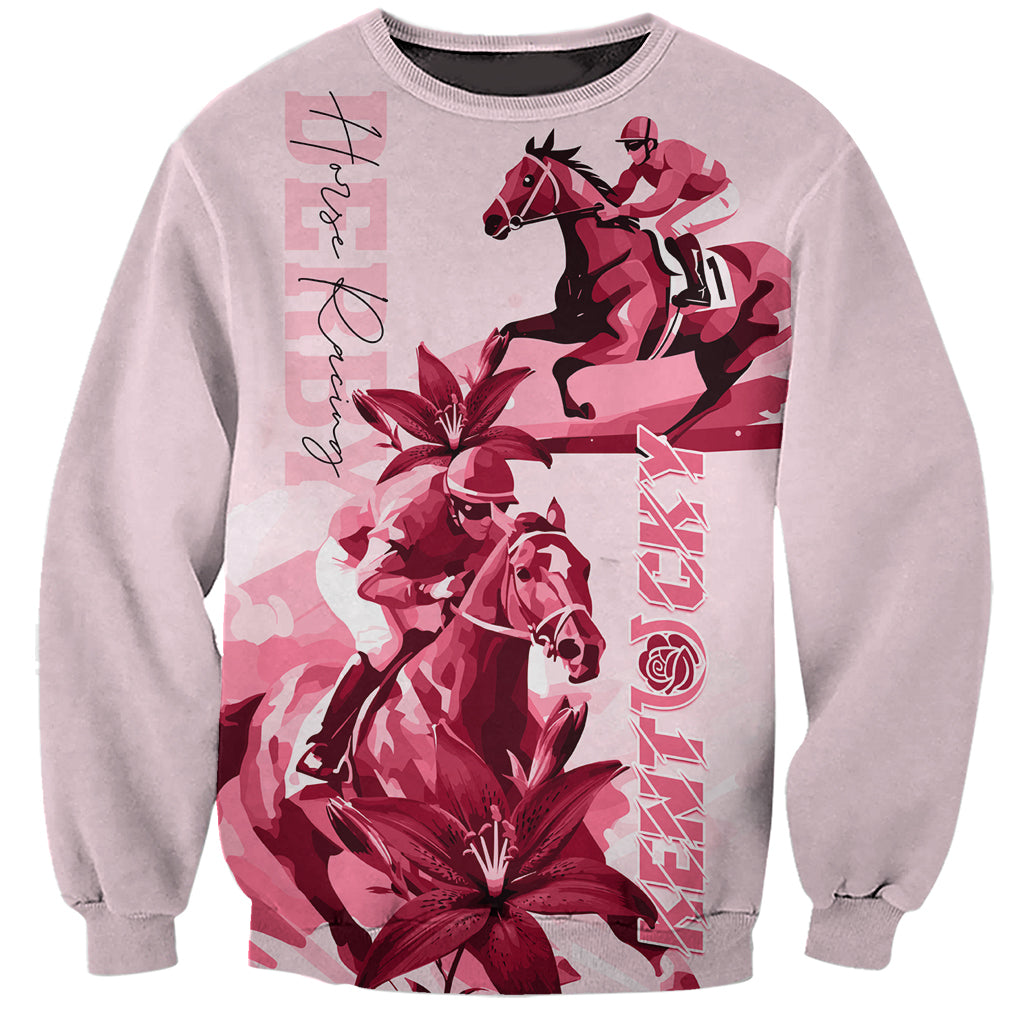 Kentucky Sweatshirt Horse Racing Lily Stargazer Pink Version - Wonder Print Shop