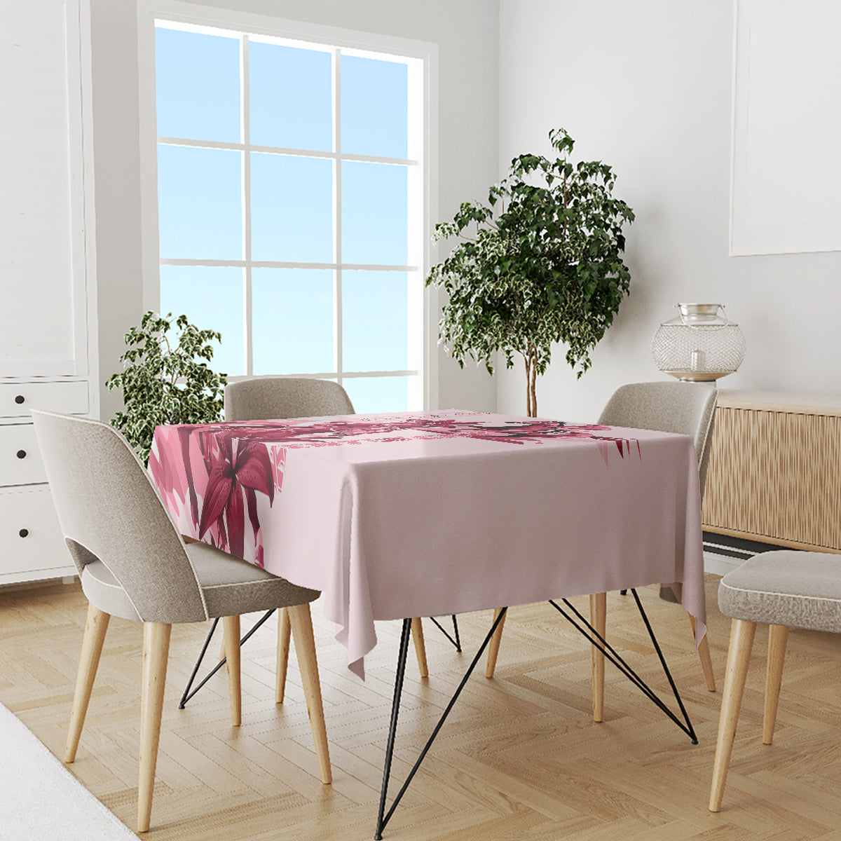 Kentucky Tablecloth Horse Racing Lily Stargazer Pink Version - Wonder Print Shop
