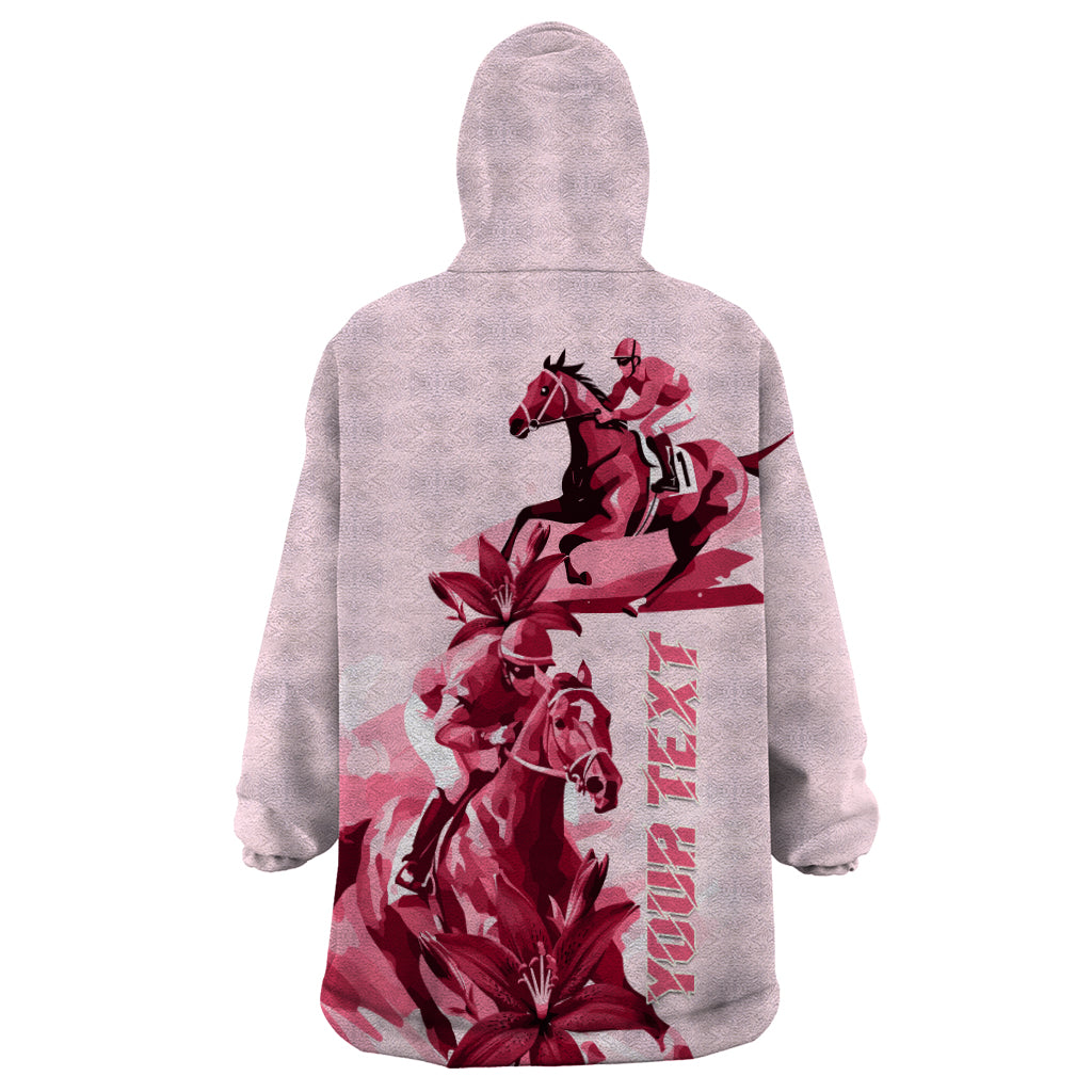 Kentucky Wearable Blanket Hoodie Horse Racing Lily Stargazer Pink Version - Wonder Print Shop