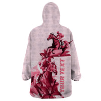 Kentucky Wearable Blanket Hoodie Horse Racing Lily Stargazer Pink Version - Wonder Print Shop
