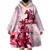 Kentucky Wearable Blanket Hoodie Horse Racing Lily Stargazer Pink Version - Wonder Print Shop