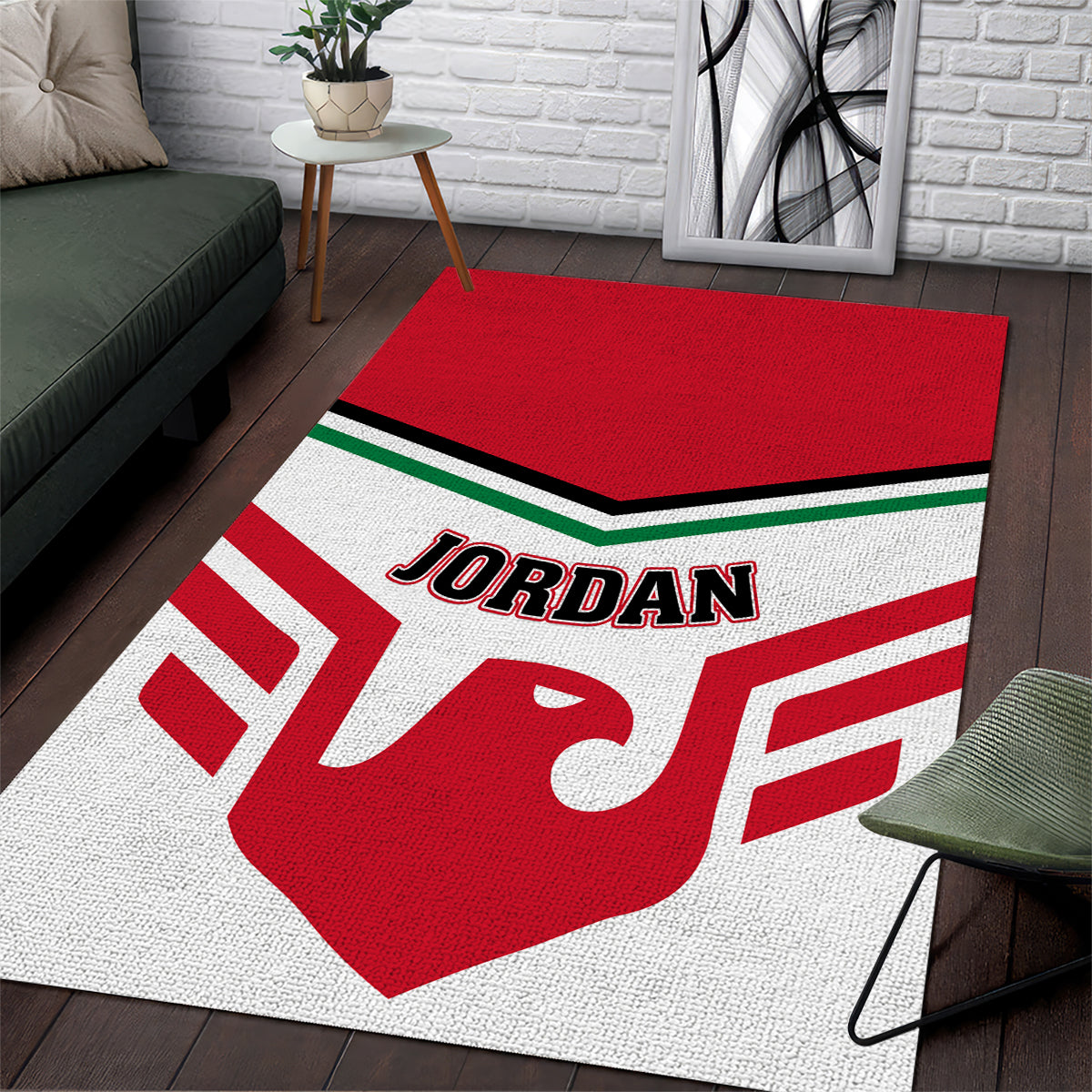 Jordan Football Area Rug The Chivalrous Go Champion - Wonder Print Shop