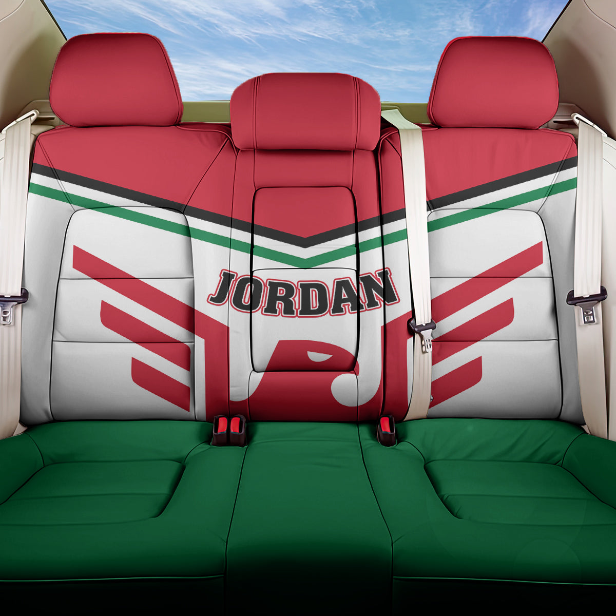 Jordan Football Back Car Seat Cover The Chivalrous Go Champion - Wonder Print Shop