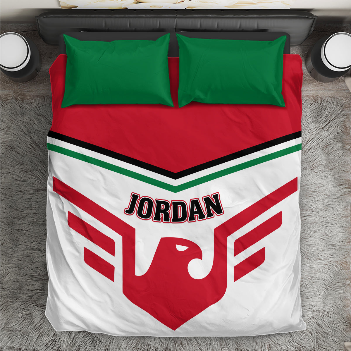 Jordan Football Bedding Set The Chivalrous Go Champion - Wonder Print Shop