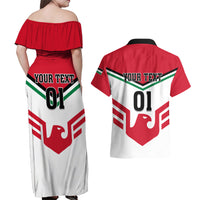 Jordan Football Couples Matching Off Shoulder Maxi Dress and Hawaiian Shirt The Chivalrous Go Champion - Wonder Print Shop