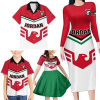 Jordan Football Family Matching Long Sleeve Bodycon Dress and Hawaiian Shirt The Chivalrous Go Champion - Wonder Print Shop