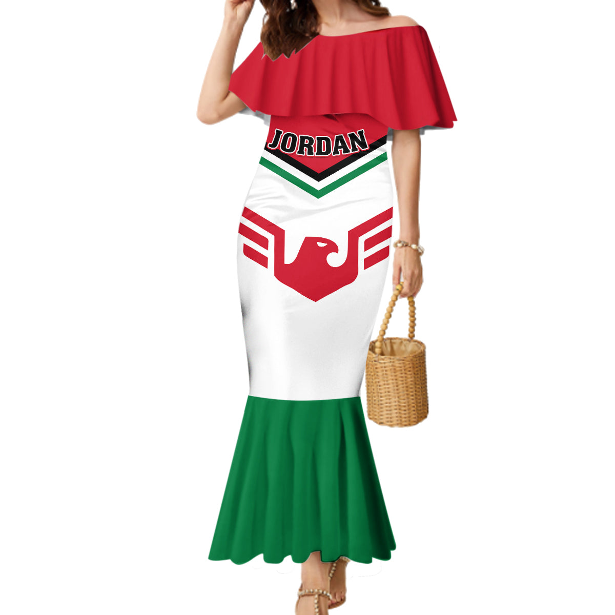 Jordan Football Family Matching Mermaid Dress and Hawaiian Shirt The Chivalrous Go Champion - Wonder Print Shop