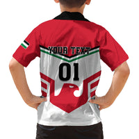 Jordan Football Family Matching Off Shoulder Long Sleeve Dress and Hawaiian Shirt The Chivalrous Go Champion - Wonder Print Shop