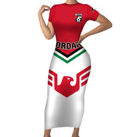 Jordan Football Family Matching Short Sleeve Bodycon Dress and Hawaiian Shirt The Chivalrous Go Champion - Wonder Print Shop