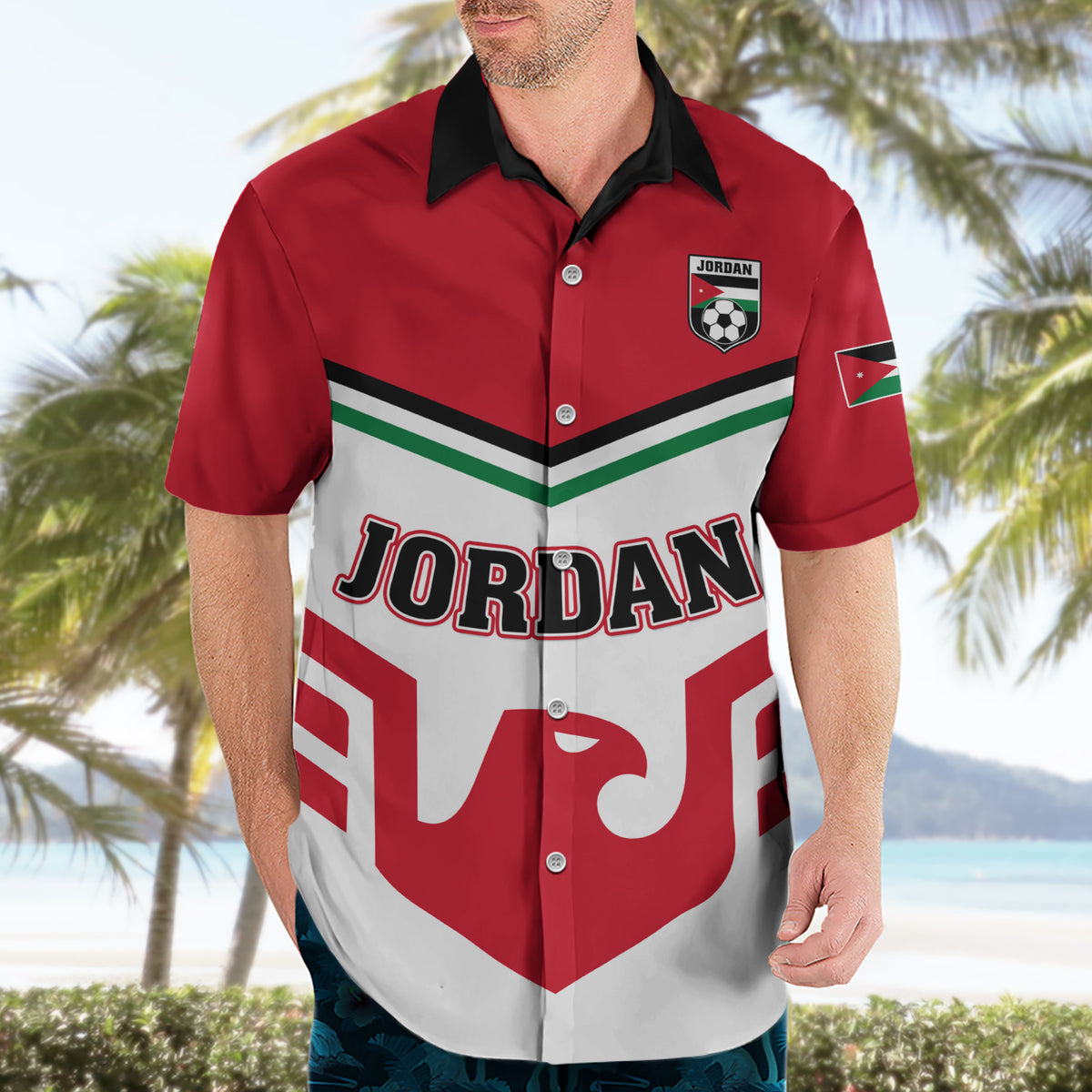 Jordan Football Hawaiian Shirt The Chivalrous Go Champion - Wonder Print Shop