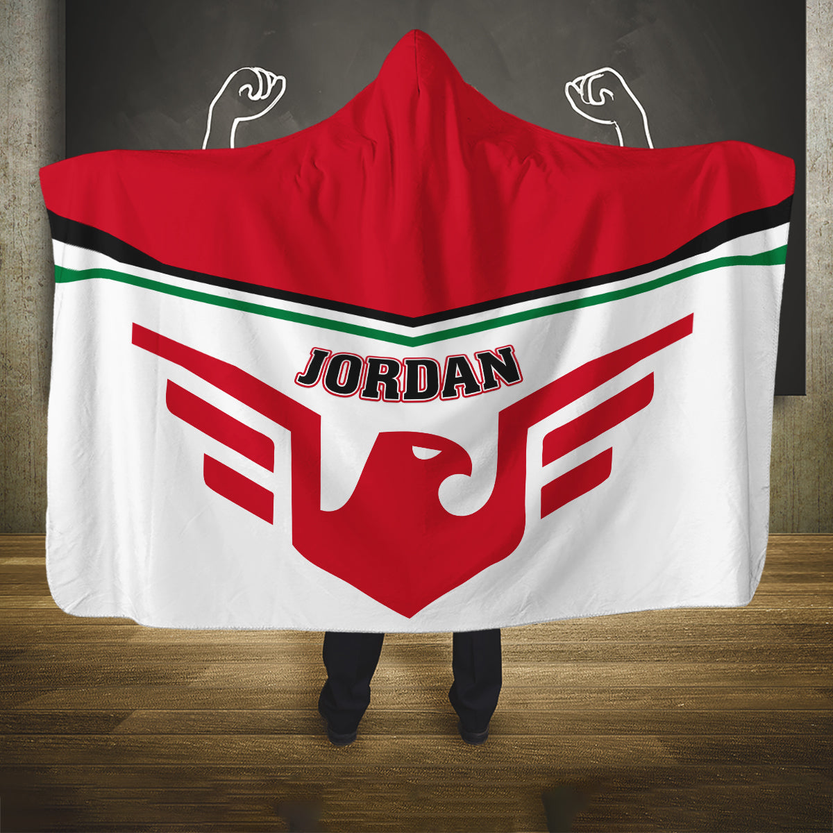 Jordan Football Hooded Blanket The Chivalrous Go Champion