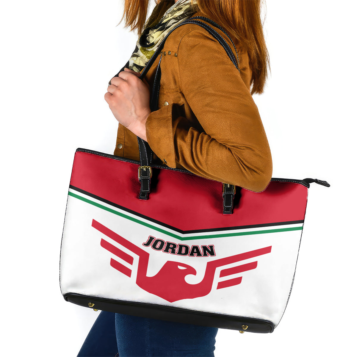 Jordan Football Leather Tote Bag The Chivalrous Go Champion - Wonder Print Shop
