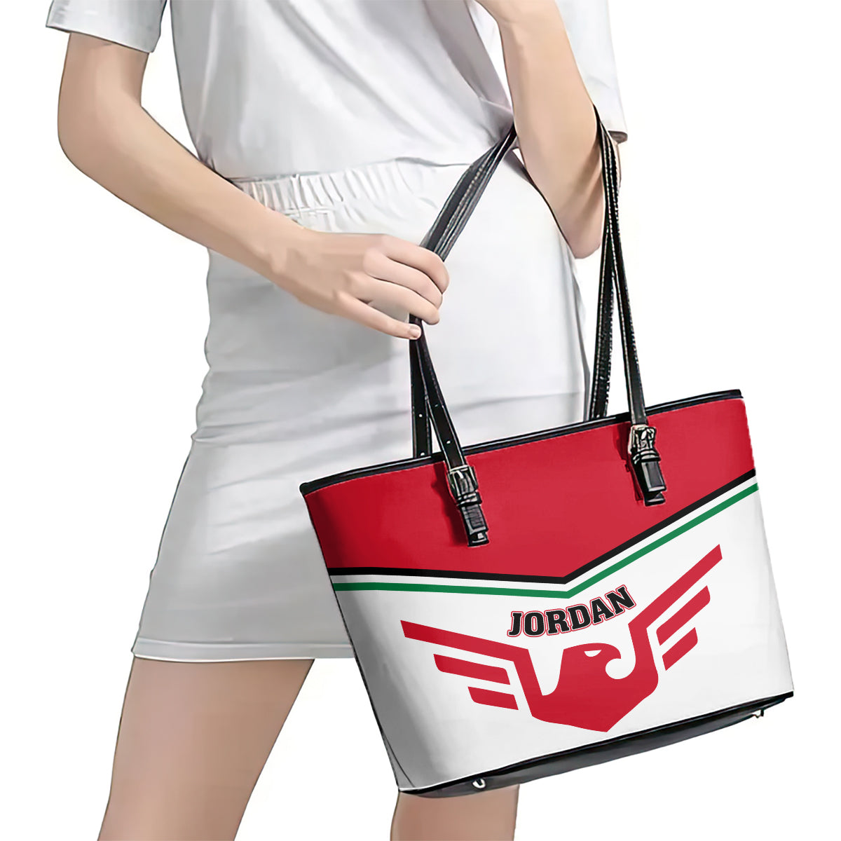 Jordan Football Leather Tote Bag The Chivalrous Go Champion - Wonder Print Shop