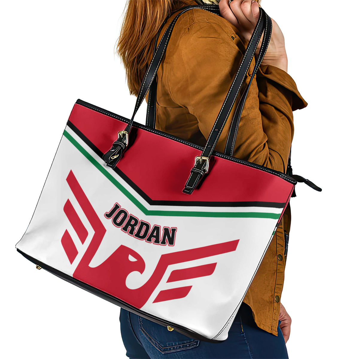 Jordan Football Leather Tote Bag The Chivalrous Go Champion - Wonder Print Shop