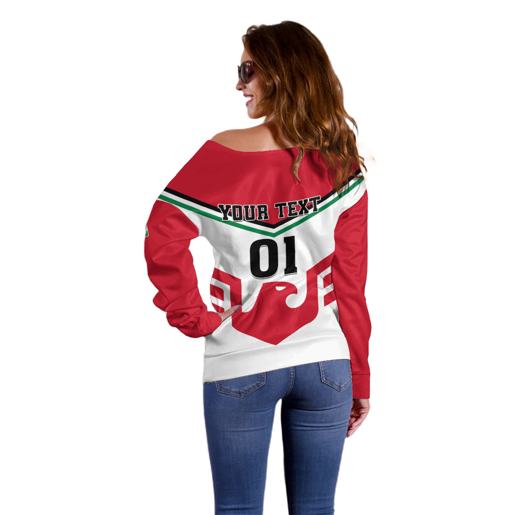 Jordan Football Off Shoulder Sweater The Chivalrous Go Champion - Wonder Print Shop