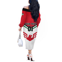 Jordan Football Off The Shoulder Long Sleeve Dress The Chivalrous Go Champion - Wonder Print Shop