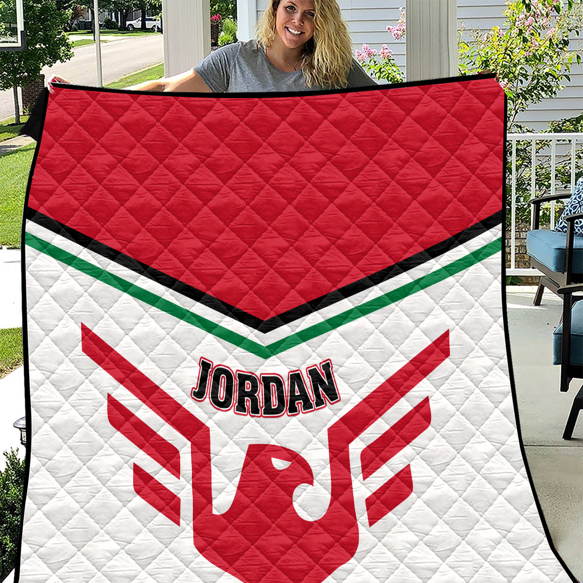 Jordan Football Quilt The Chivalrous Go Champion - Wonder Print Shop