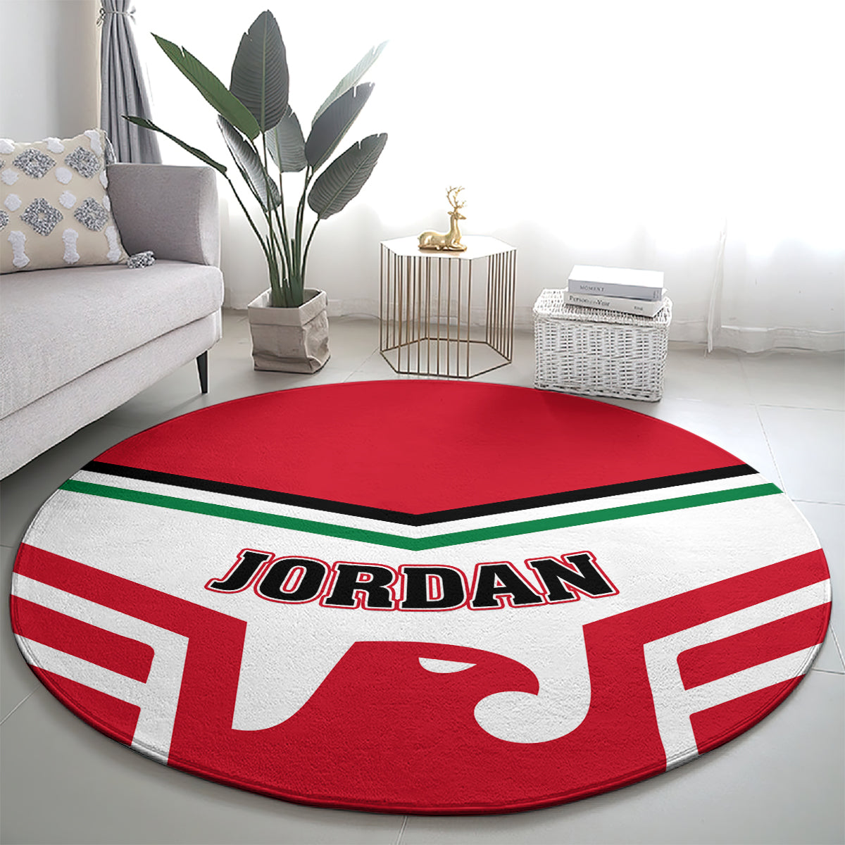 Jordan Football Round Carpet The Chivalrous Go Champion