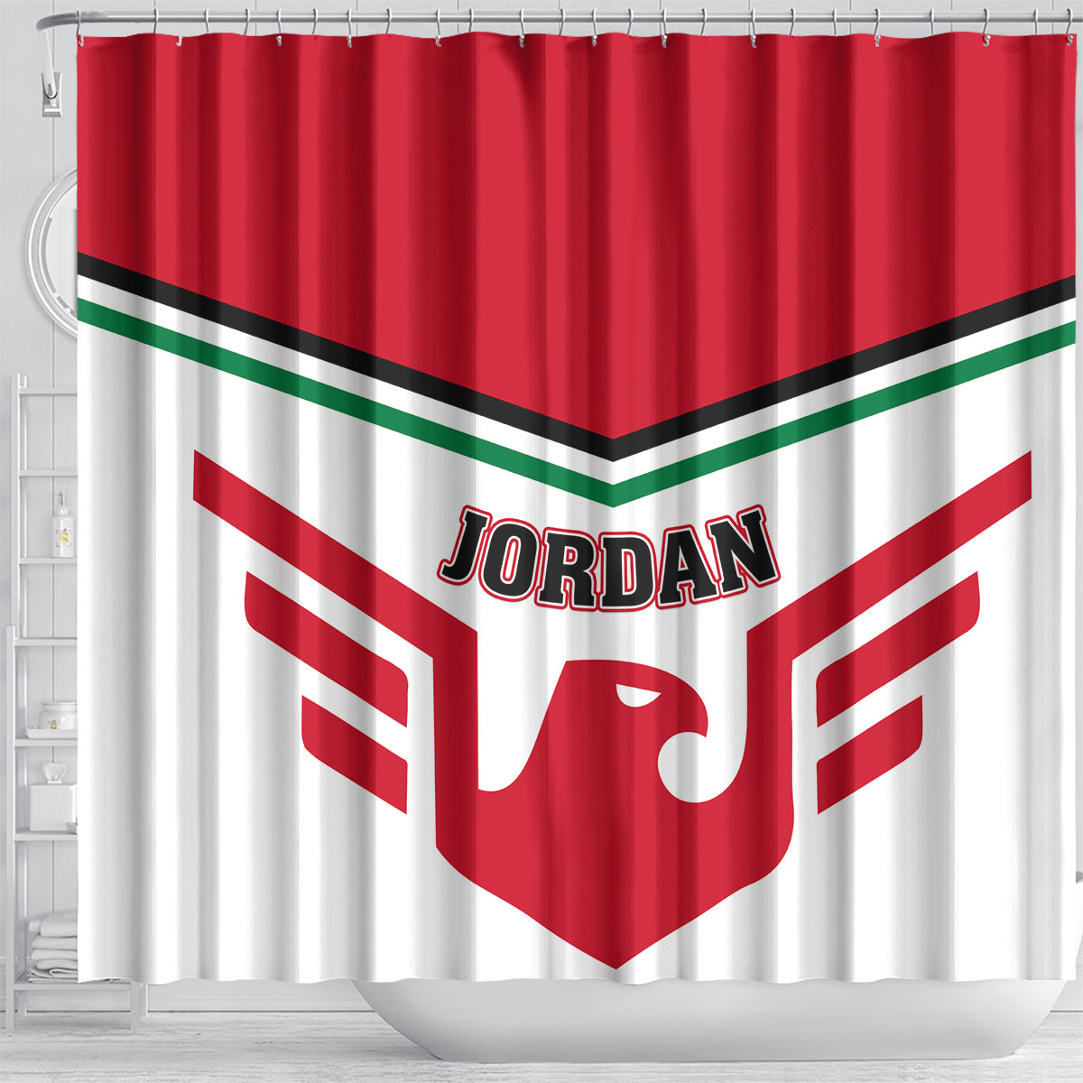 Jordan Football Shower Curtain The Chivalrous Go Champion
