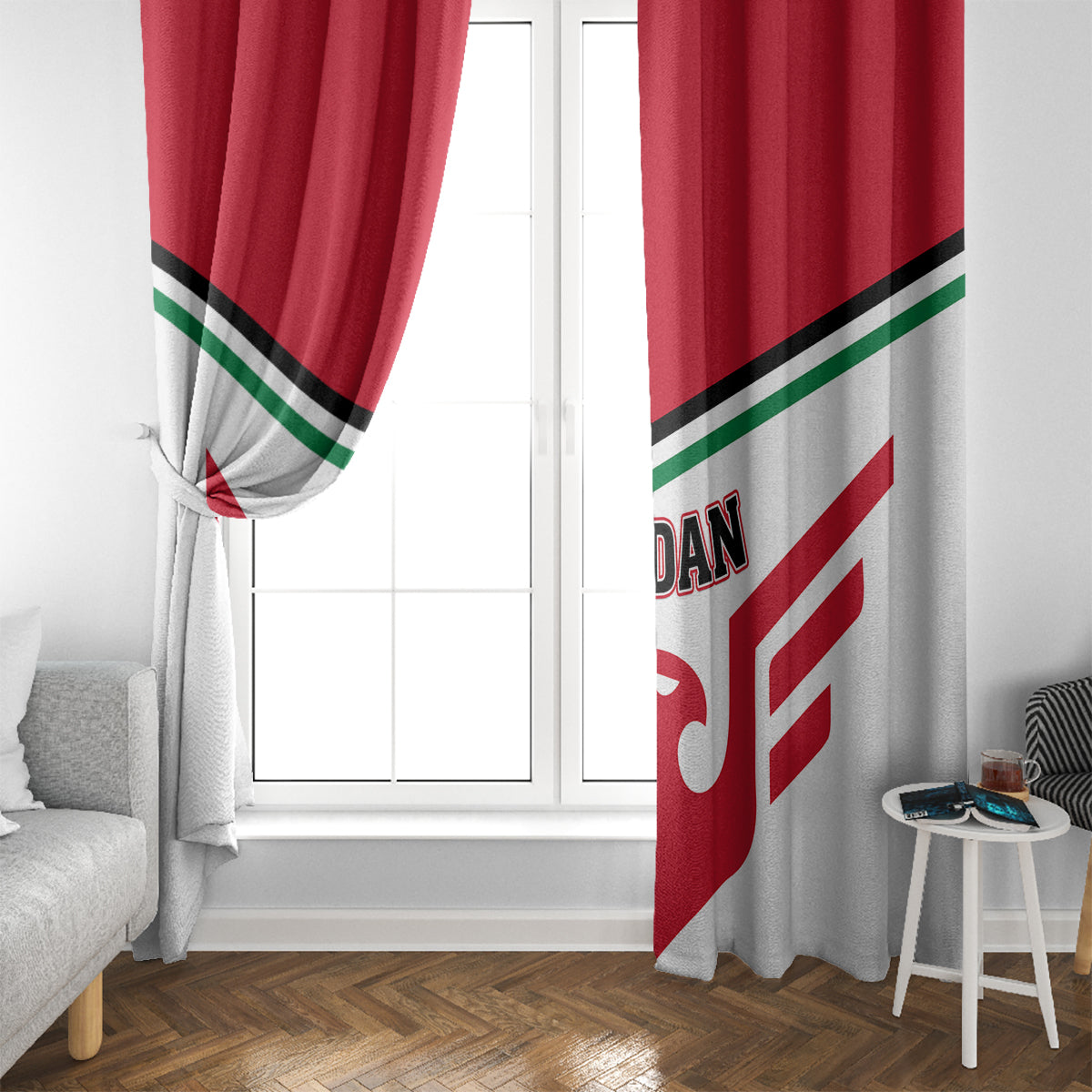 Jordan Football Window Curtain The Chivalrous Go Champion - Wonder Print Shop