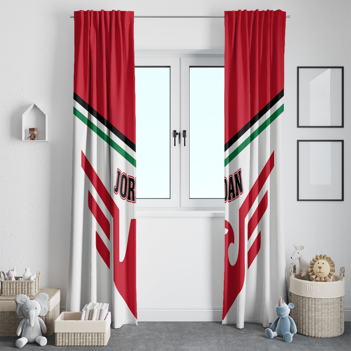 Jordan Football Window Curtain The Chivalrous Go Champion - Wonder Print Shop