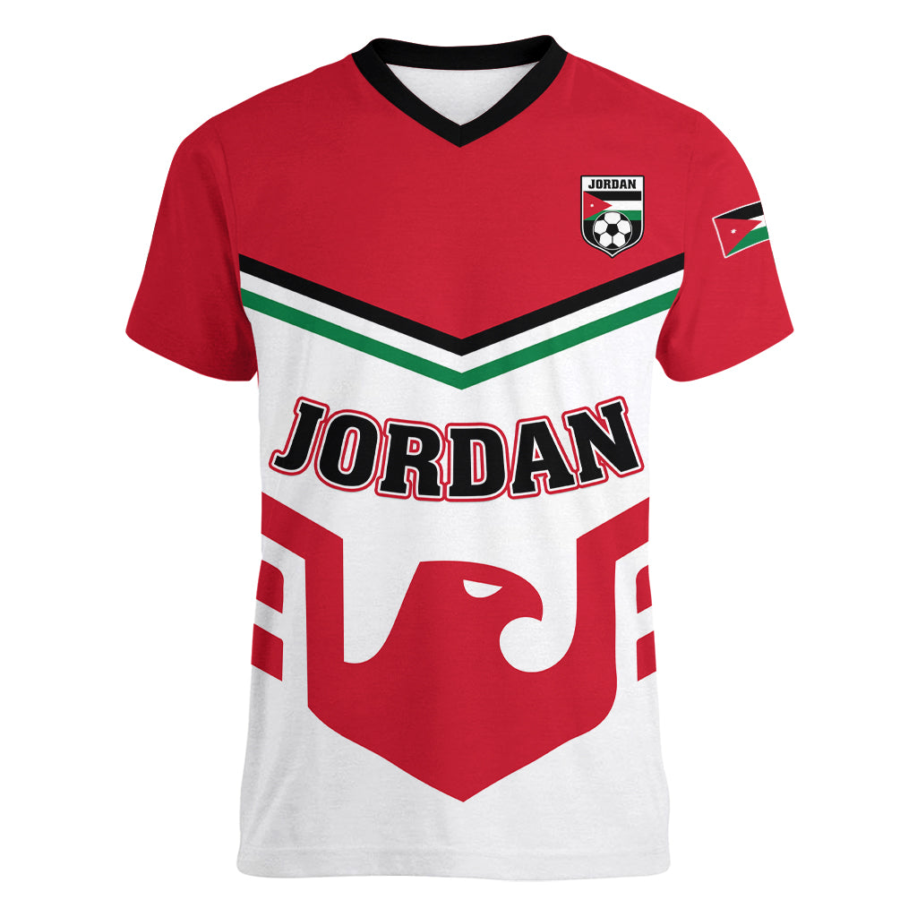 Jordan Football Women V Neck T Shirt The Chivalrous Go Champion - Wonder Print Shop