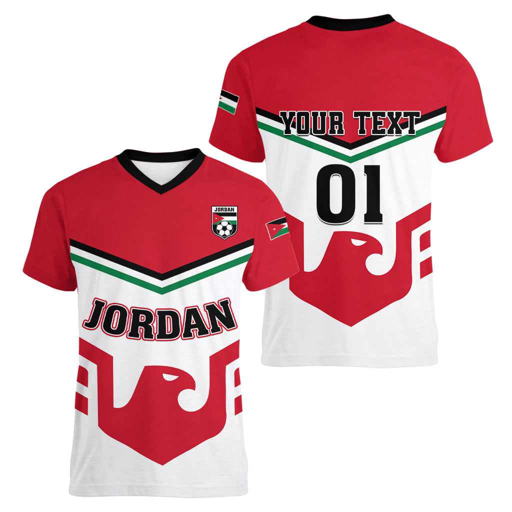 Jordan Football Women V Neck T Shirt The Chivalrous Go Champion - Wonder Print Shop