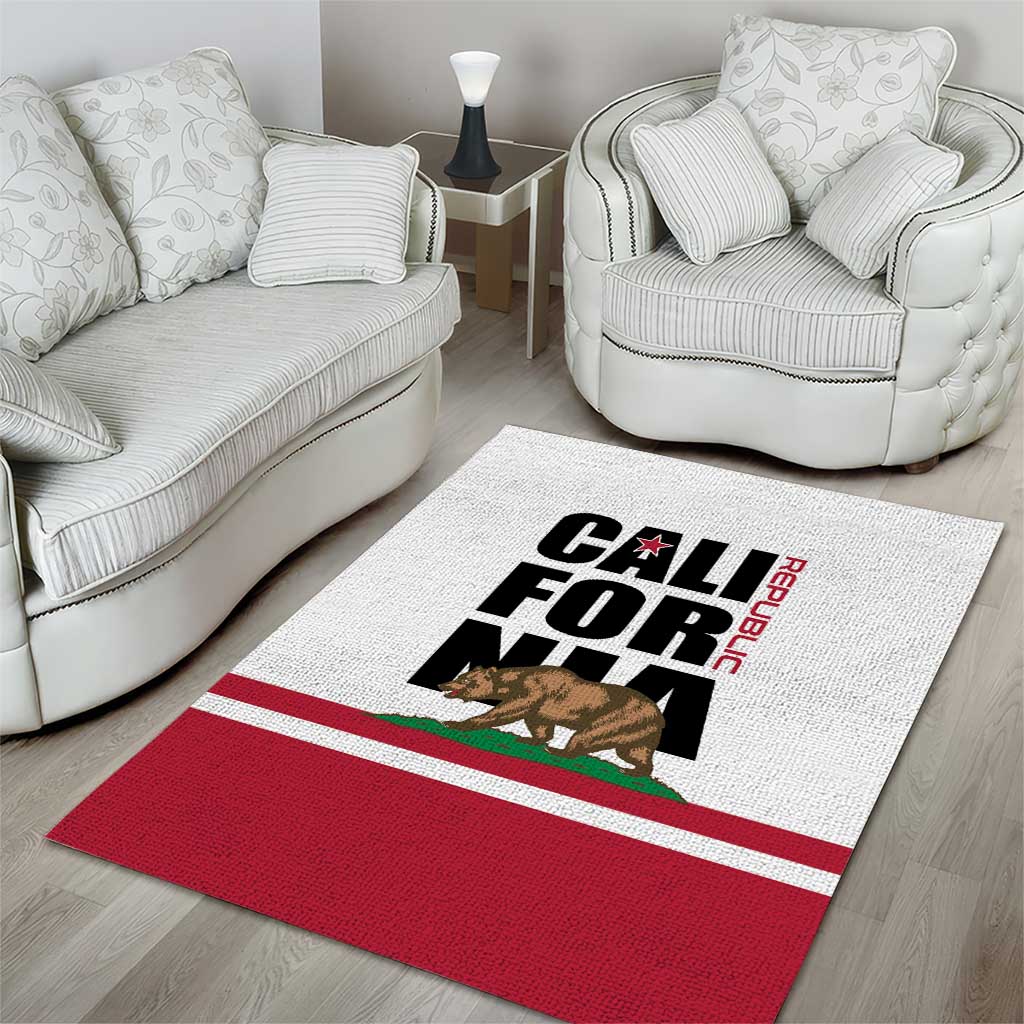 California Republic Area Rug Red Star The Bear Flag