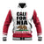 Personalized California Republic Baseball Jacket Red Star The Bear Flag