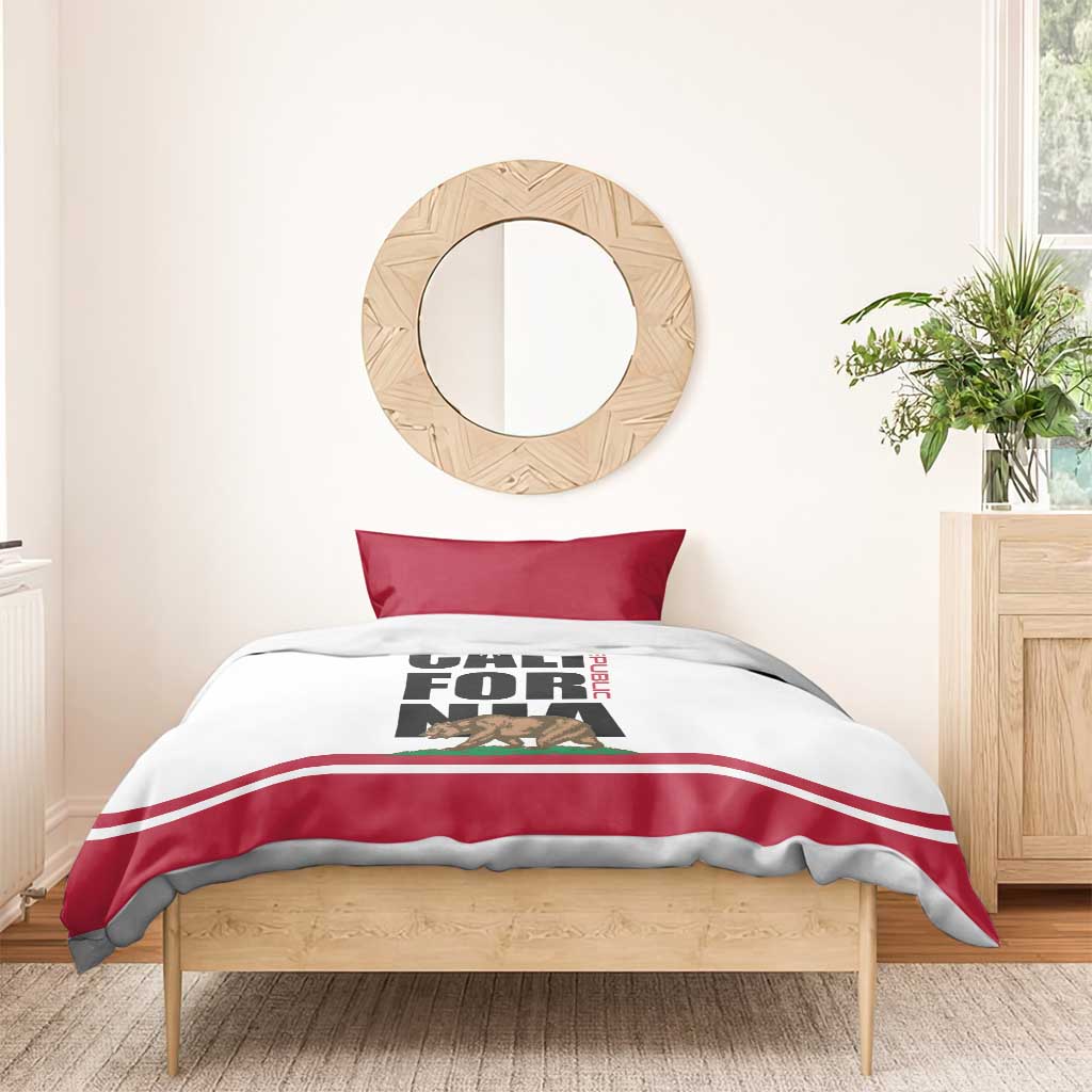 California Republic Bedding Set Red Star The Bear Flag