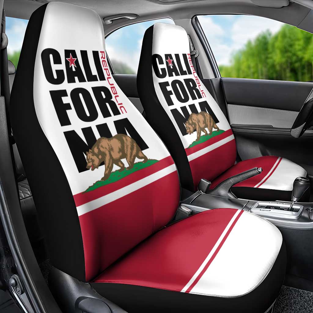 California Republic Car Seat Cover Red Star The Bear Flag