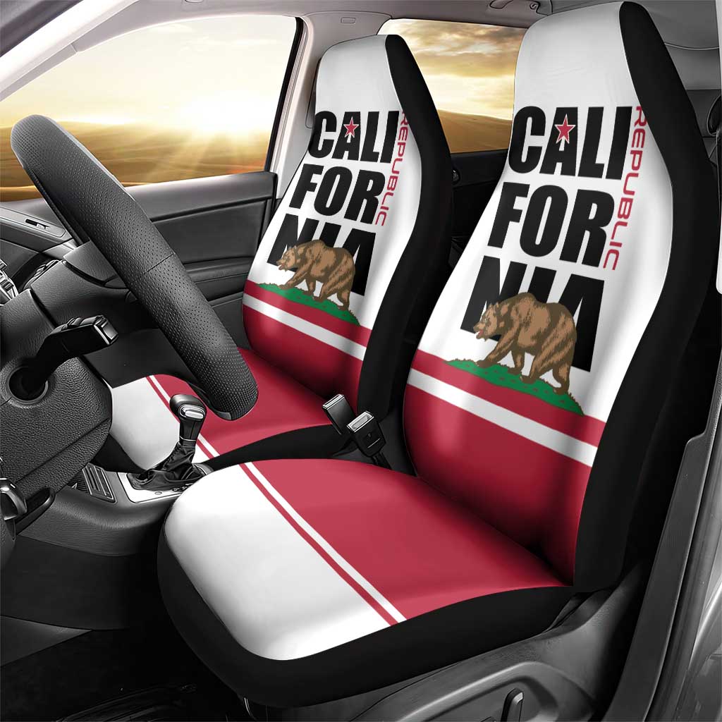 California Republic Car Seat Cover Red Star The Bear Flag