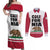 Personalized California Republic Couples Matching Off Shoulder Maxi Dress and Long Sleeve Button Shirt Red Star The Bear Flag