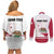 Personalized California Republic Couples Matching Off Shoulder Short Dress and Long Sleeve Button Shirt Red Star The Bear Flag